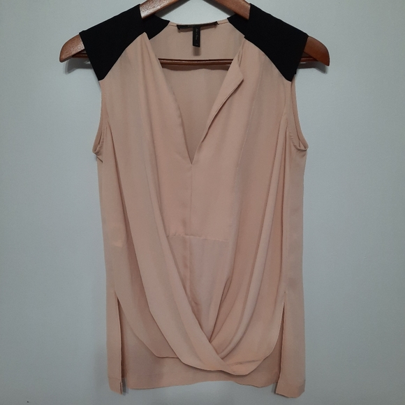 BCBGMaxazria Pink Creamish and Black Blouse - Picture 1 of 4